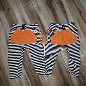 Cat & Jack Striped Black and Orange Kids Bottoms
